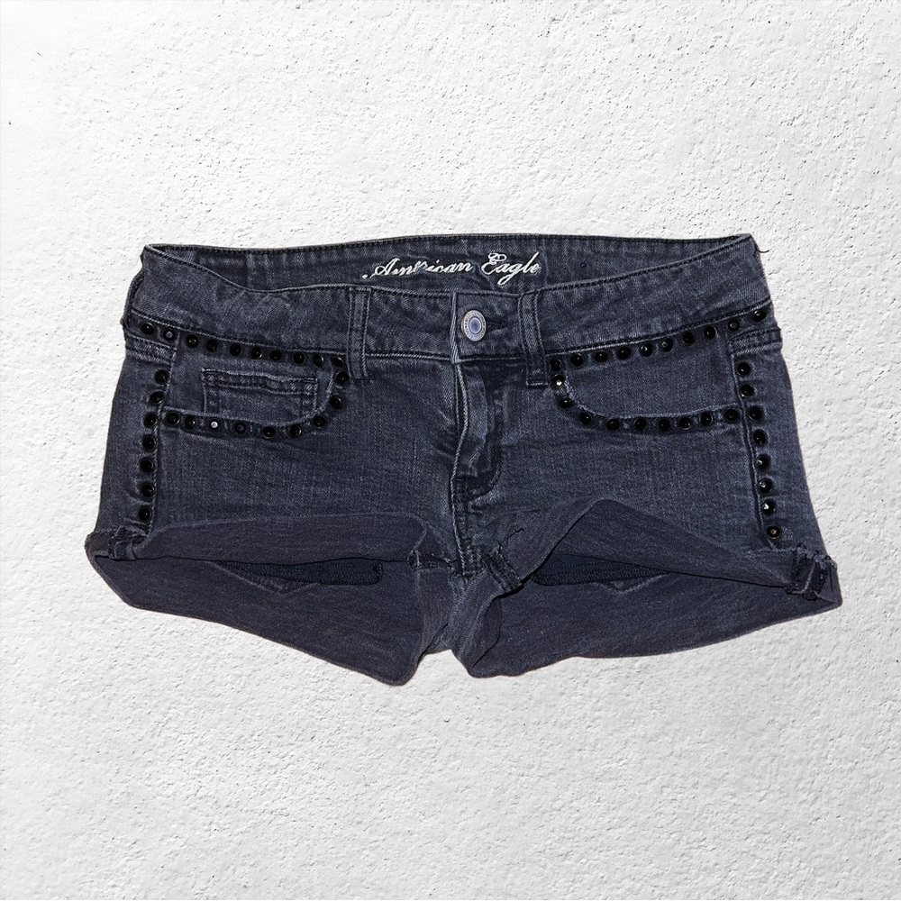 American Eagle Outfitters Women's Dark Gray Jean Shorts